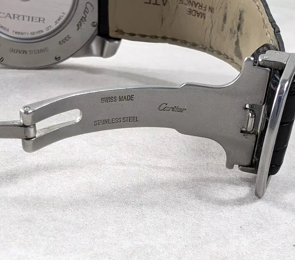 Cartier 3389 | Calibre de Cartier Automatic | Full Box and Papers Open Caseback