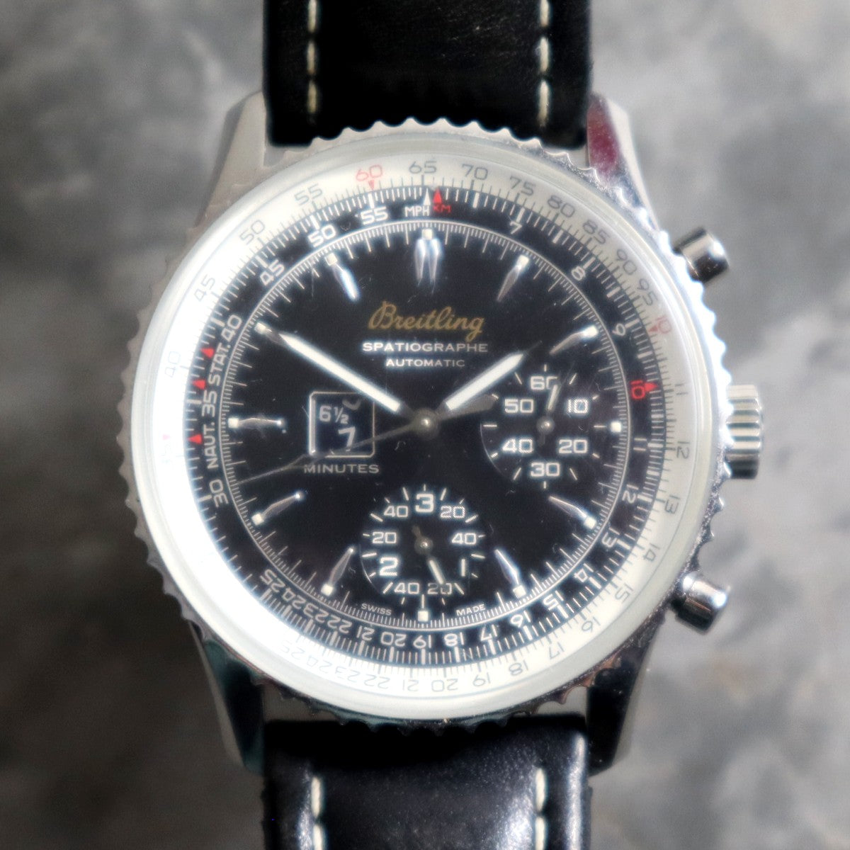 Breitling Montbrilliant Spatiographe Navitimer Black Dial A36030