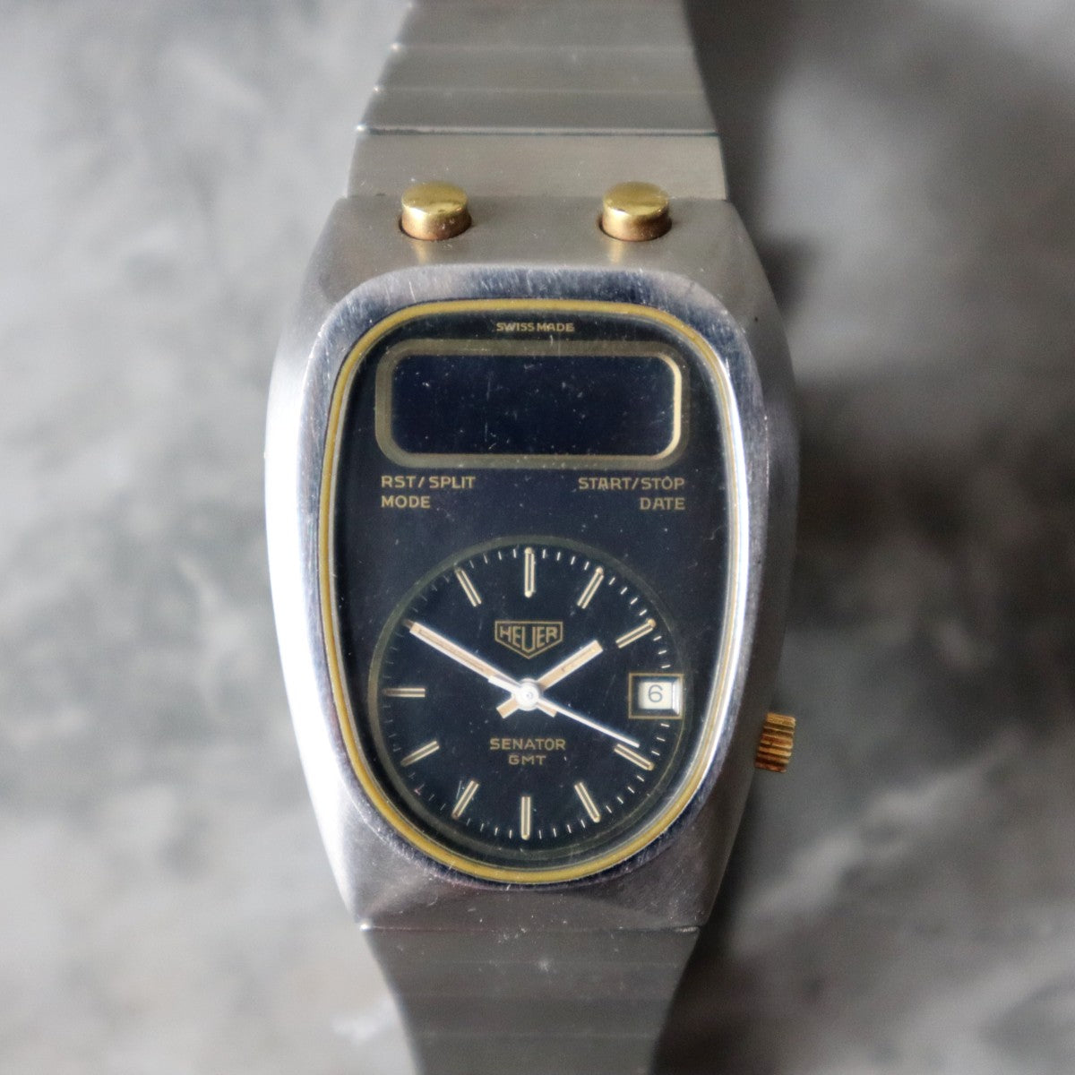 Vintage Heuer Senator GMT