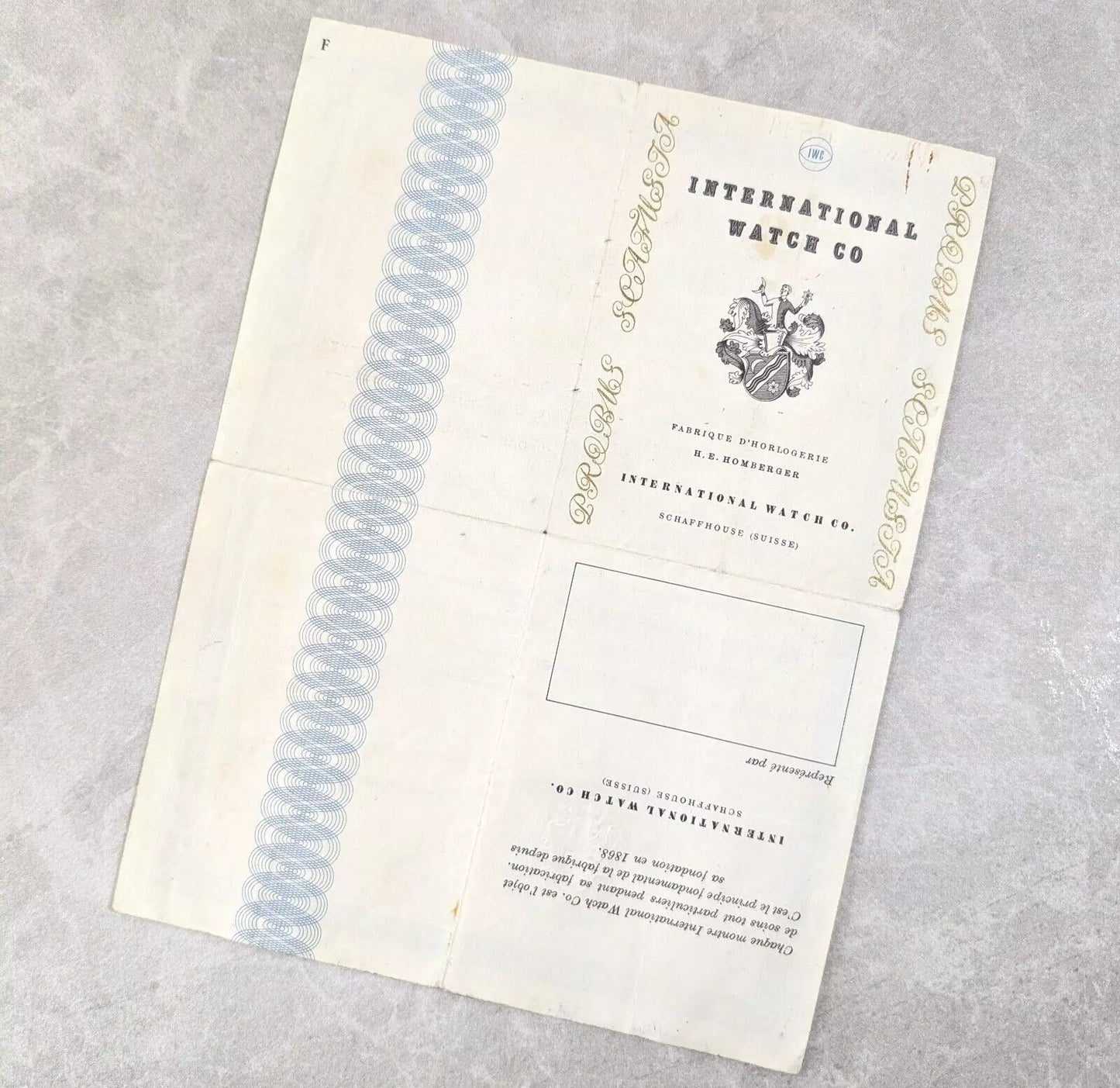 Vintage IWC schaffhausen 18ct Gold Watch | Calibre 89