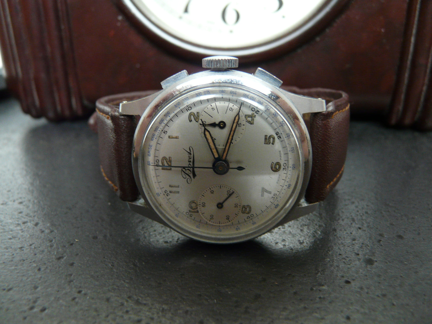 Bovet Vintage Chronograph 1940’s In Superb Condition Original Dial