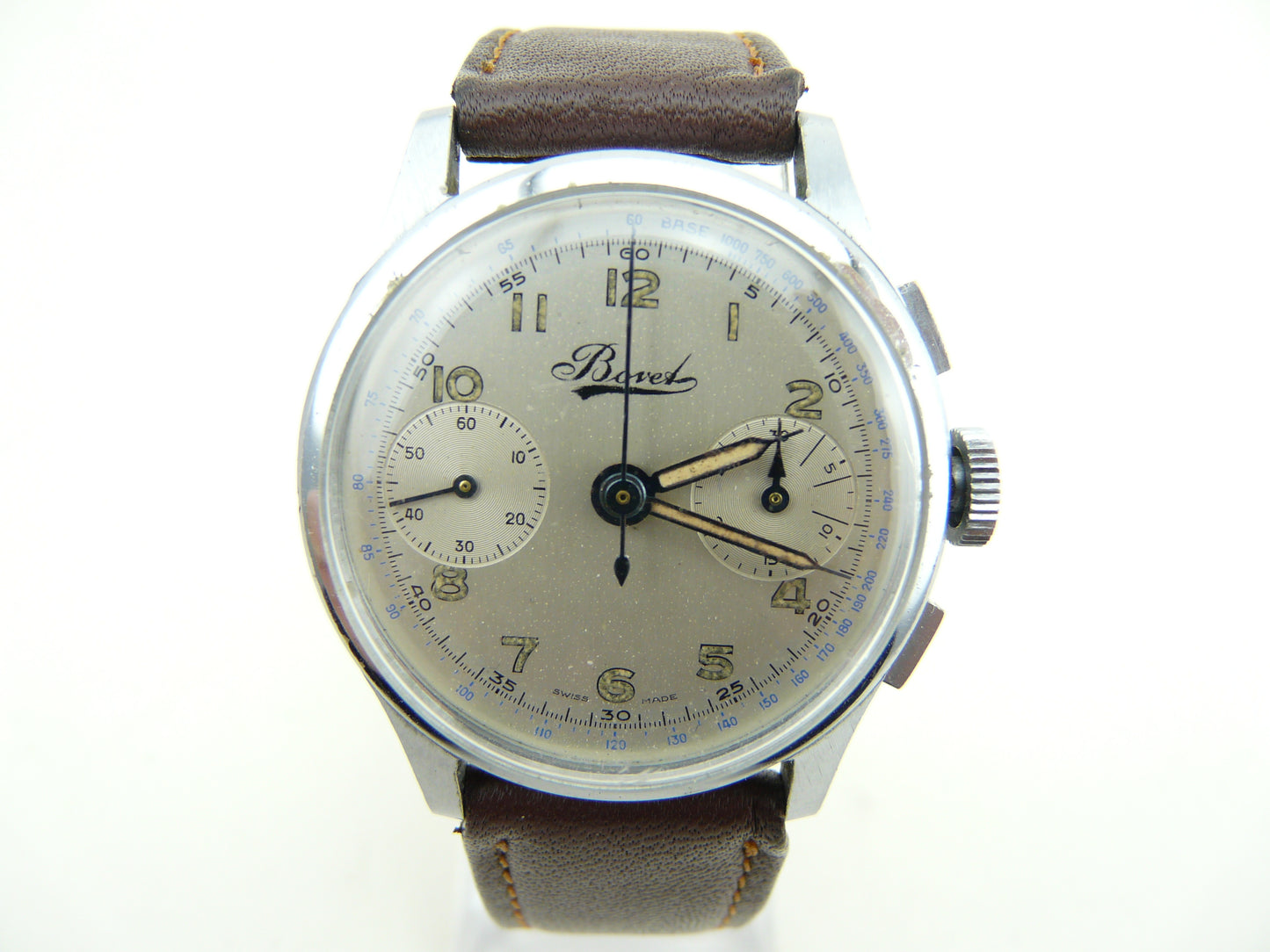 Bovet Vintage Chronograph 1940’s In Superb Condition Original Dial
