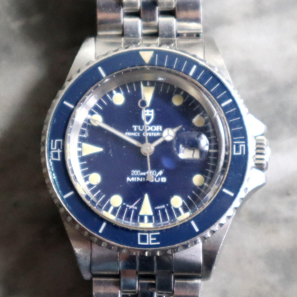 Tudor Prince Oysterdate Mini-Sub Blue ref 94400