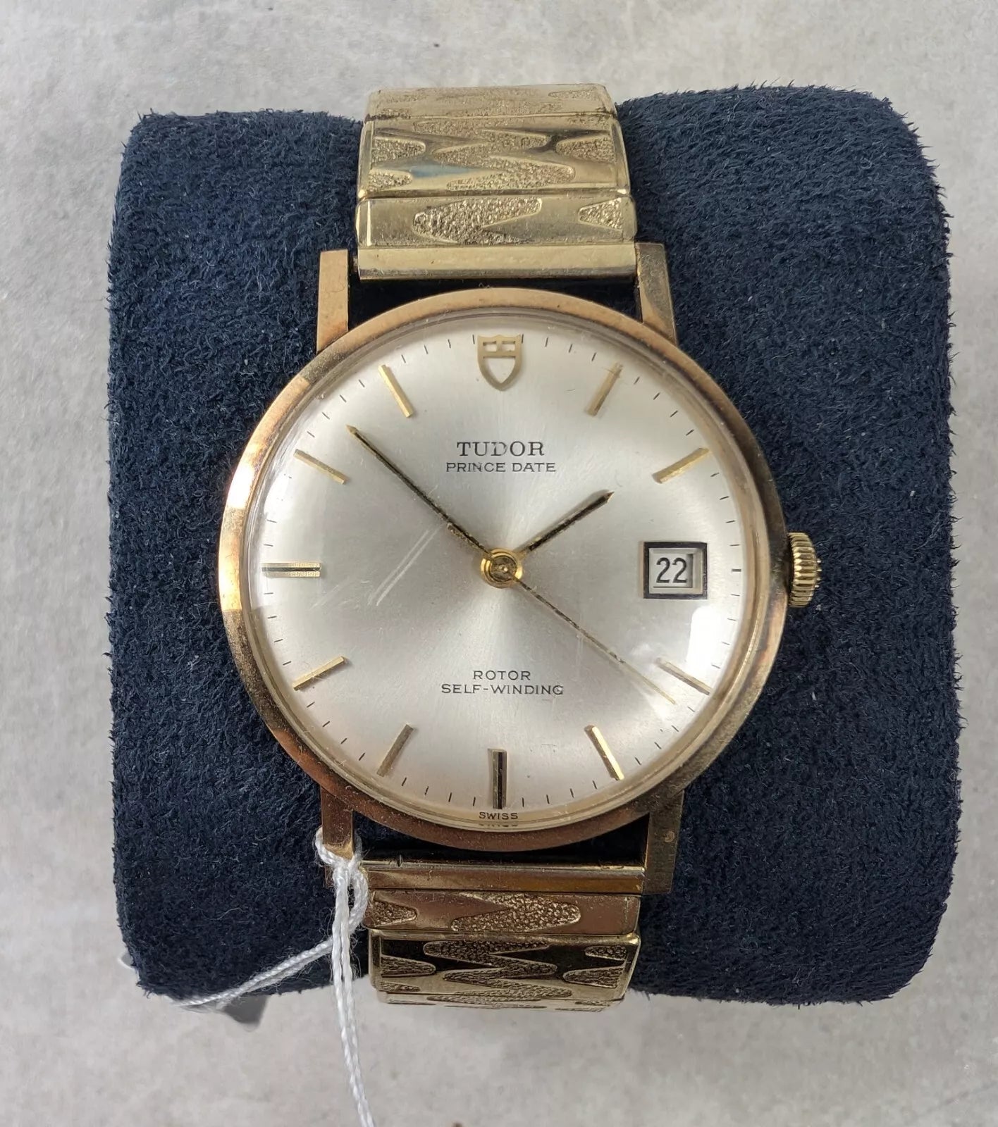 Vintage 9ct Tudor Prince Date Automatic Rolex Signed Crown + Box