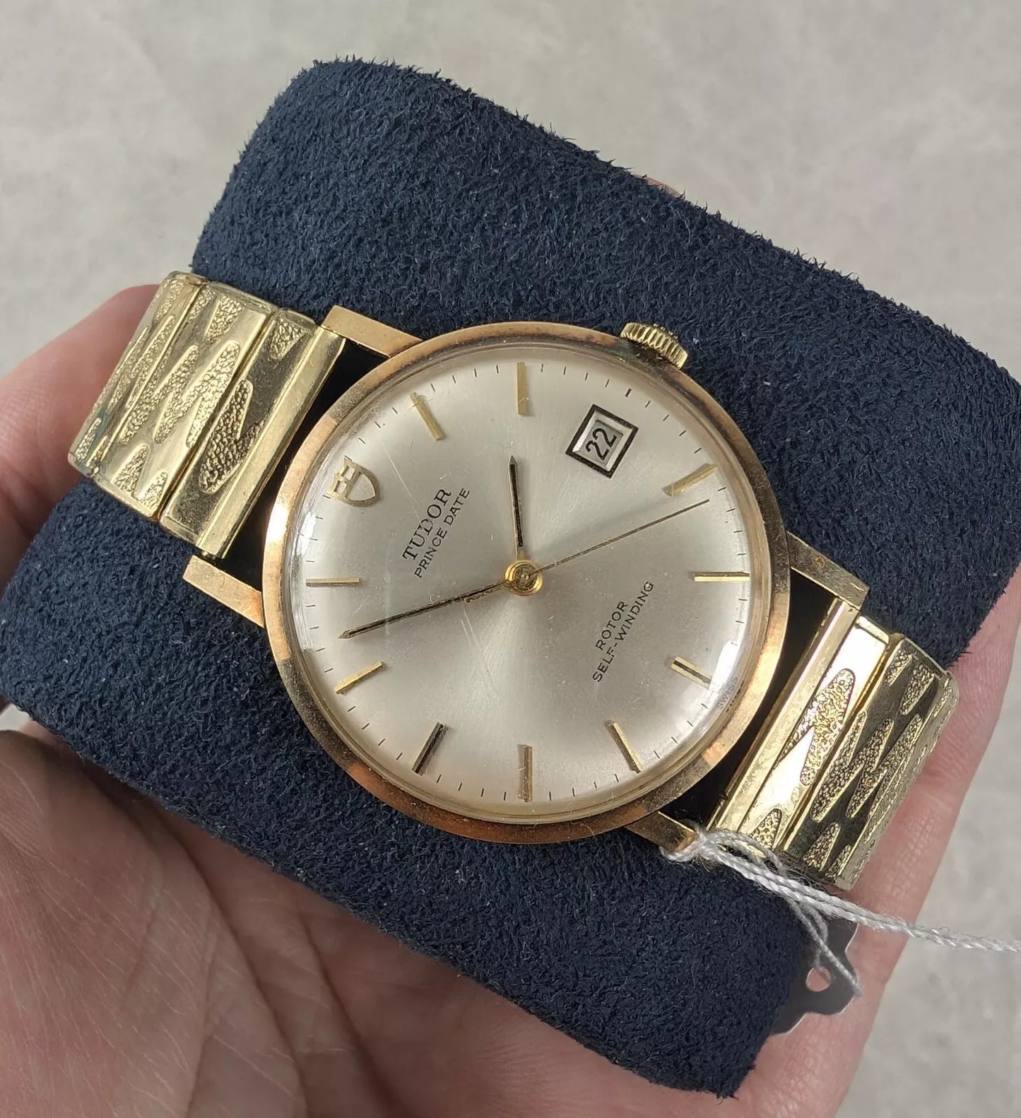 Vintage 9ct Tudor Prince Date Automatic Rolex Signed Crown + Box