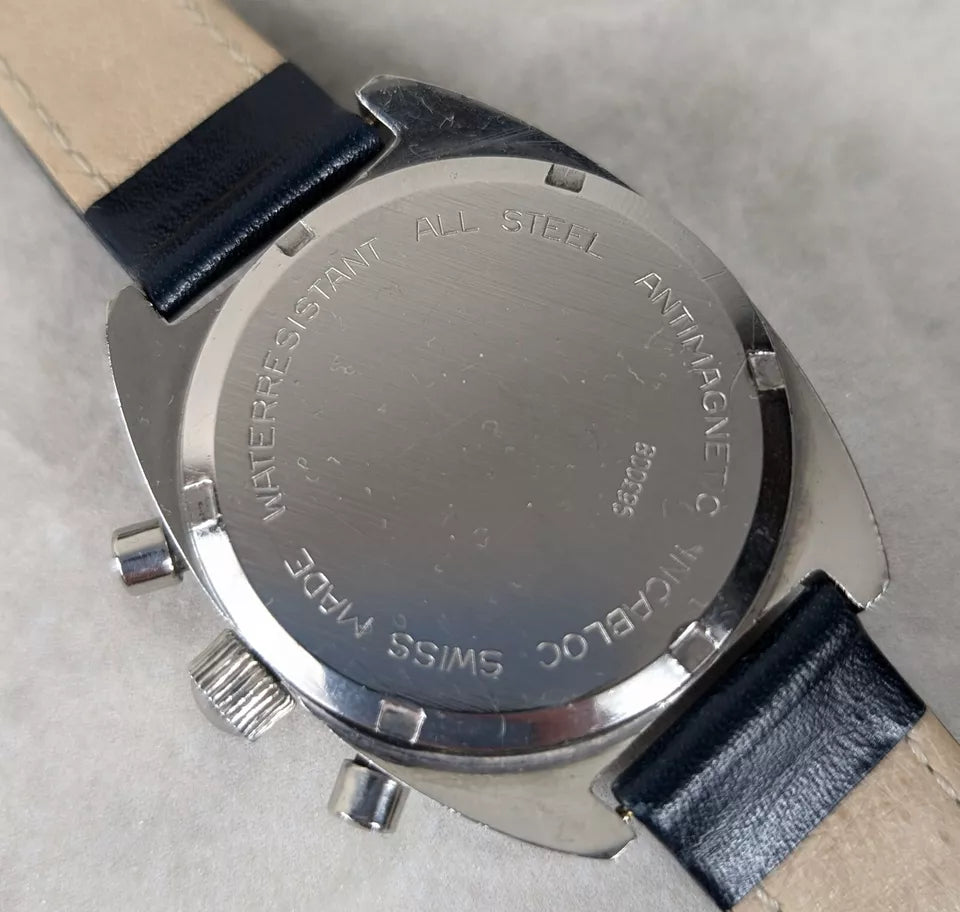 Vintage Bucherer Incabloc Chronograph 1970s | Valjoux 7733