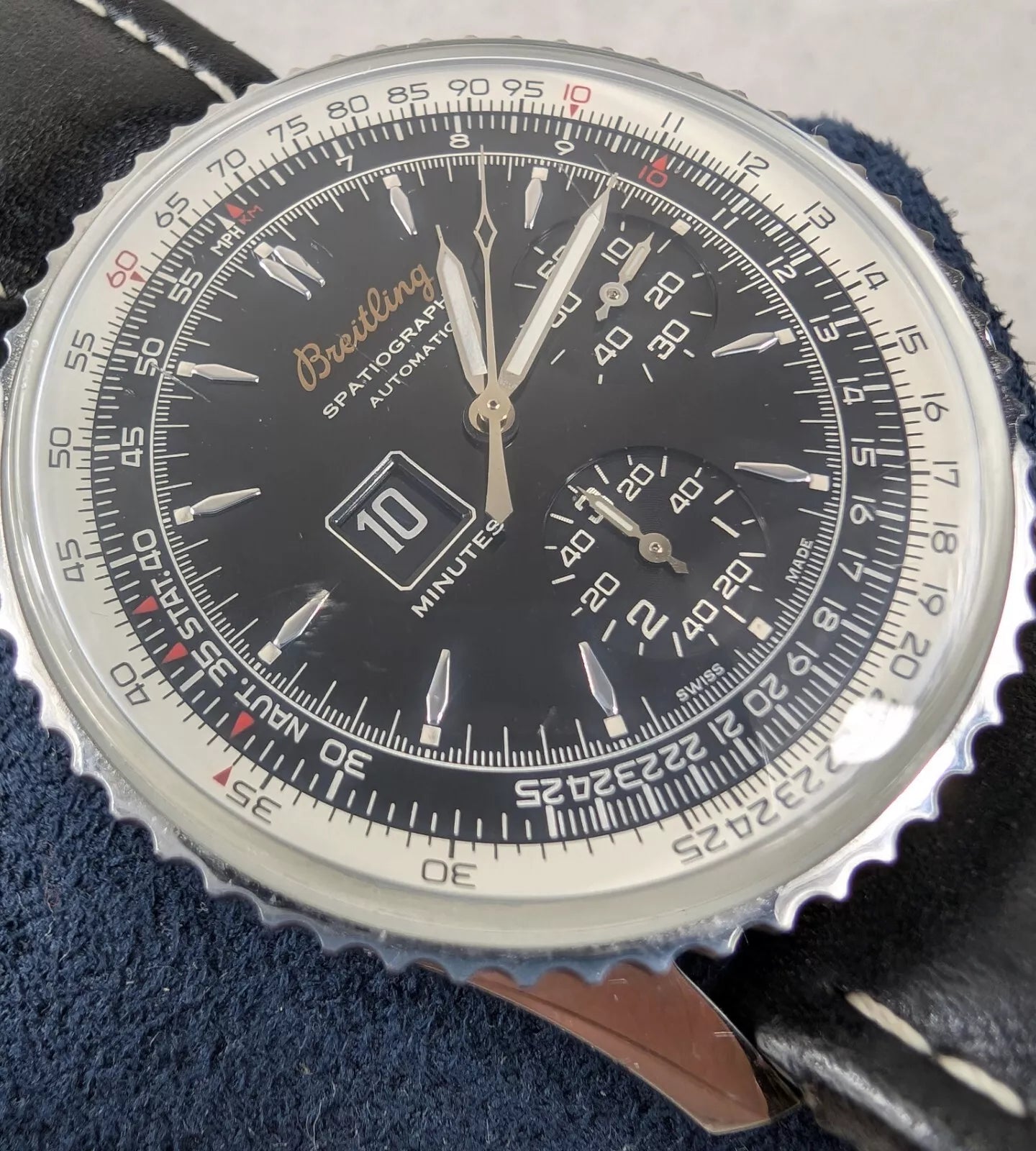 Breitling Montbrilliant Spatiographe Navitimer Black Dial A36030