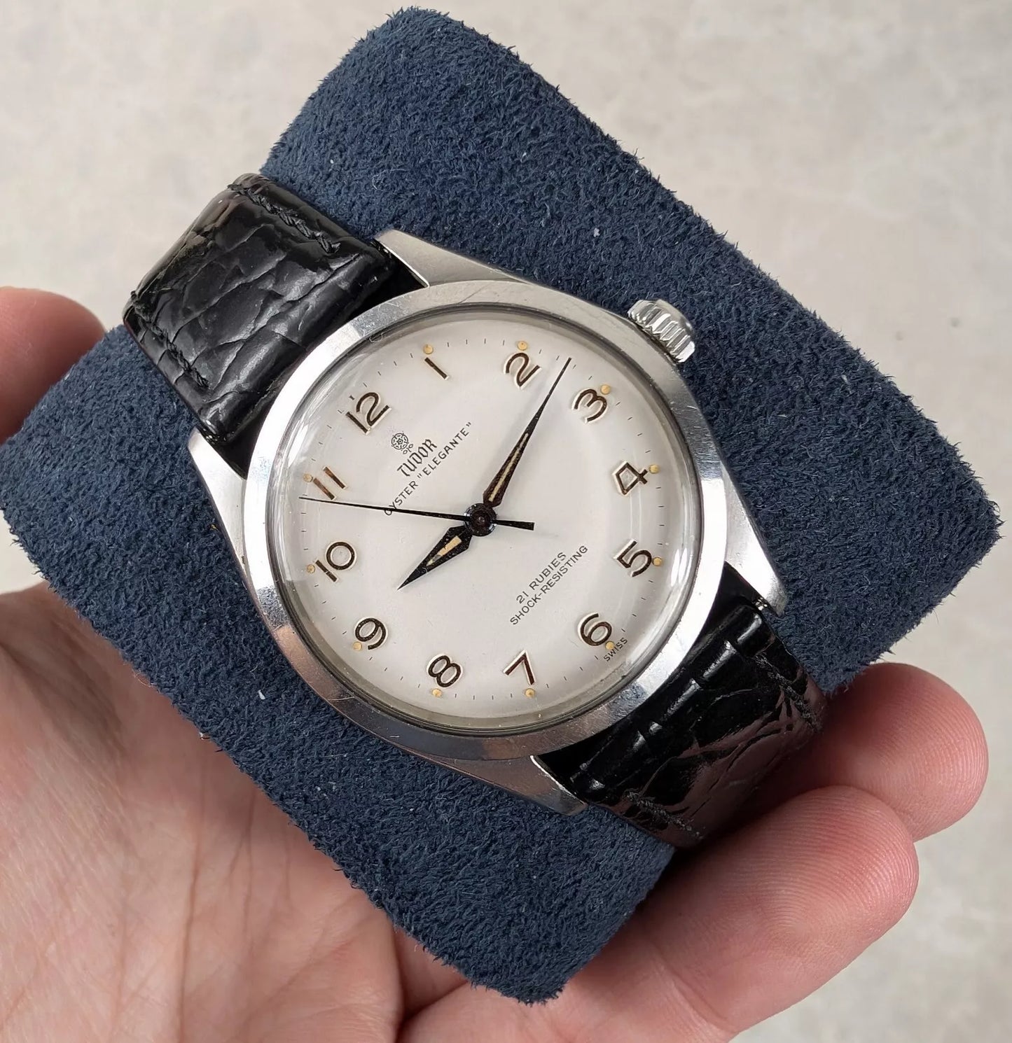Steel 1960s Tudor Oyster 'Elegante' Ref.7960