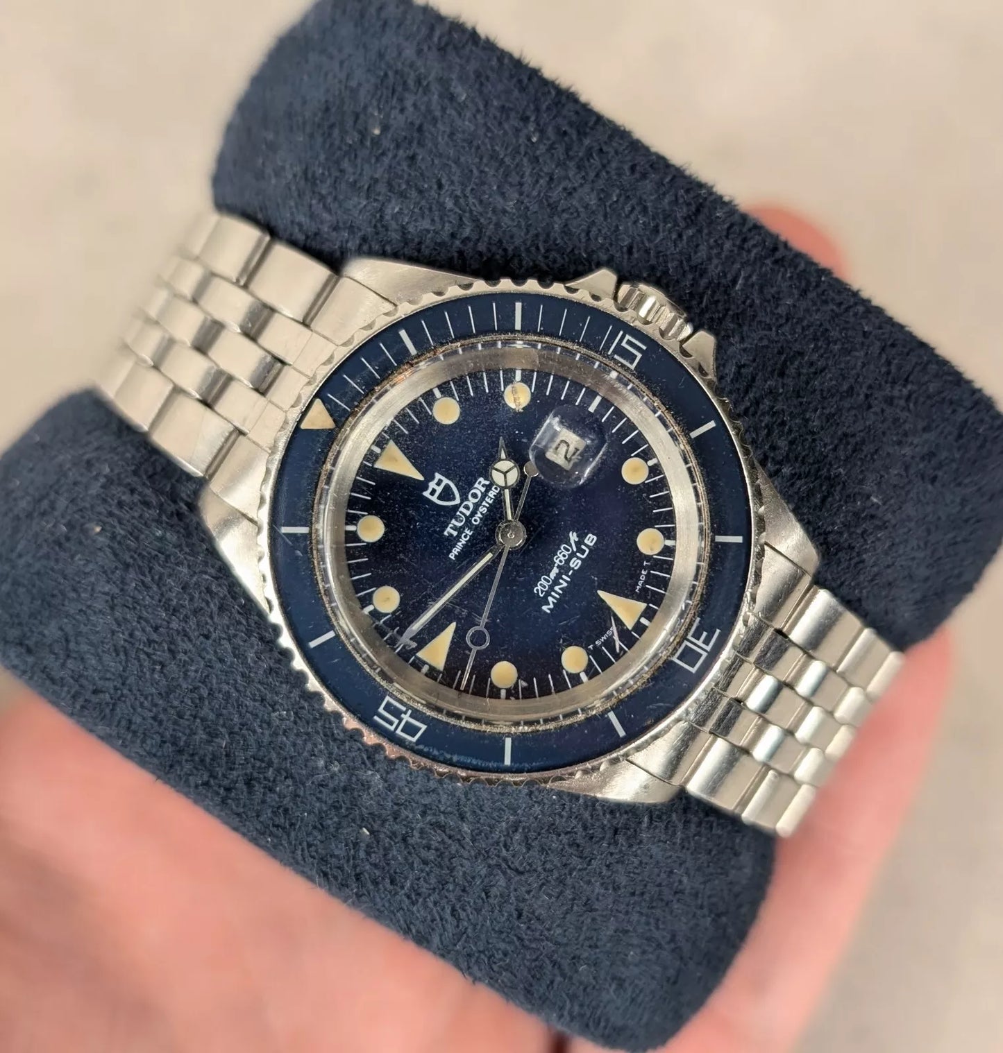 Tudor Prince Oysterdate Mini-Sub Blue ref 94400