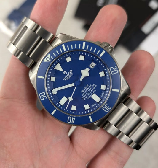 TUDOR Pelagos Blue Titanium Bracelet Watch | Full Box and Papers 25600TB