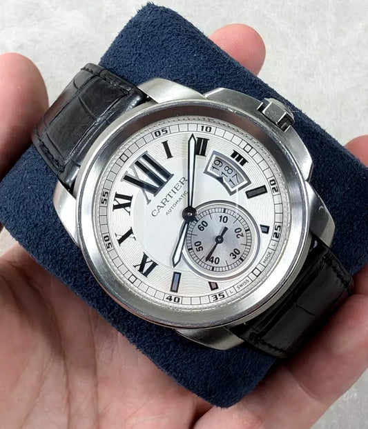 Cartier 3389 | Calibre de Cartier Automatic | Full Box and Papers Open Caseback
