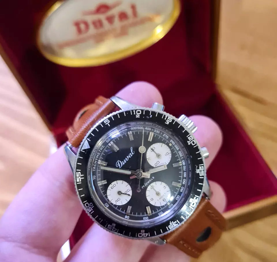Vintage Duval Baylor 1970s Landeron 349 Chronograph | Original Box
