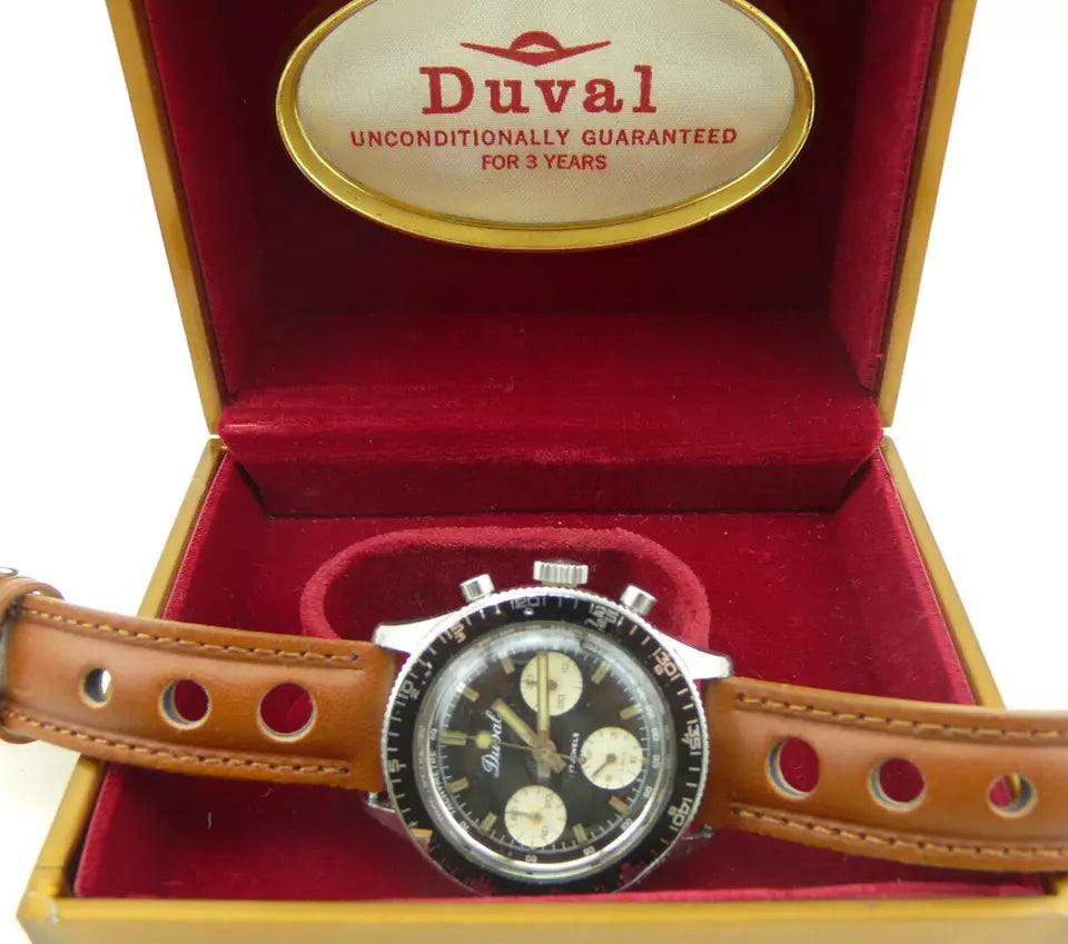 Vintage Duval Baylor 1970s Landeron 349 Chronograph | Original Box