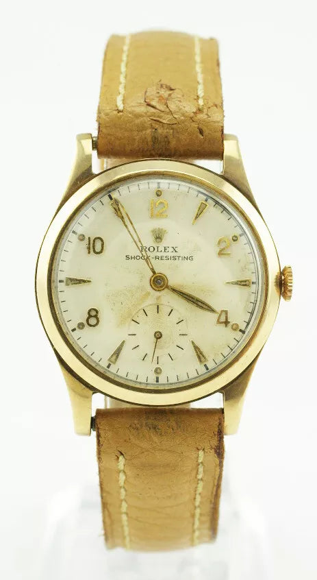 9ct Rolex Shock Resisting Dennison Cased Watch