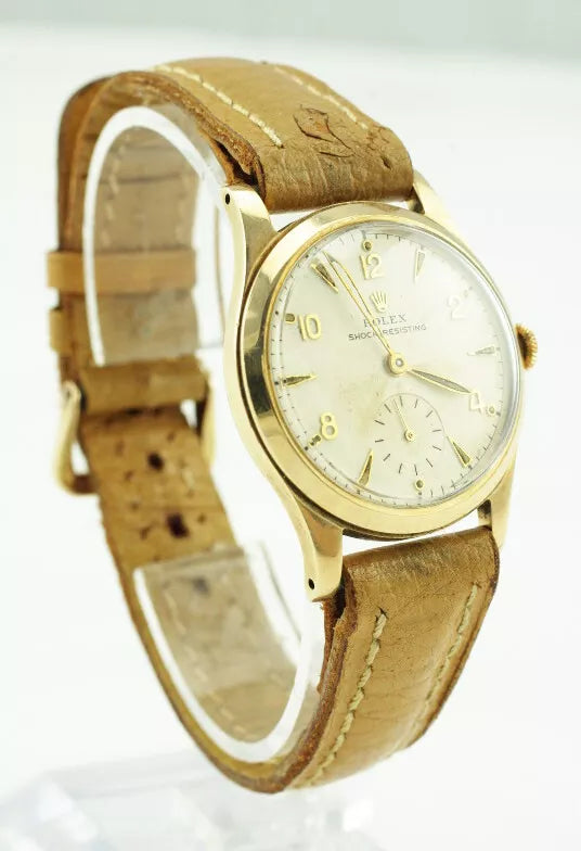 9ct Rolex Shock Resisting Dennison Cased Watch