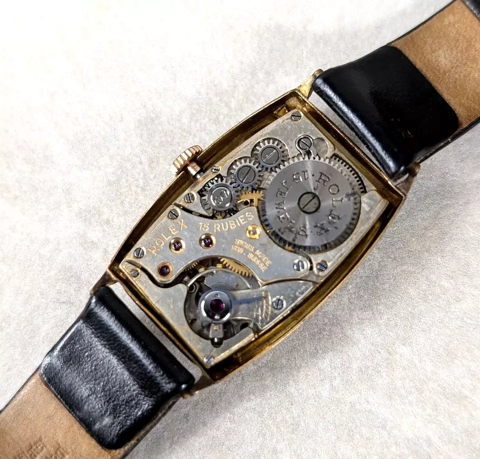 Rolex 2387 Vintage 9k Gold Late 1920's Original Dial