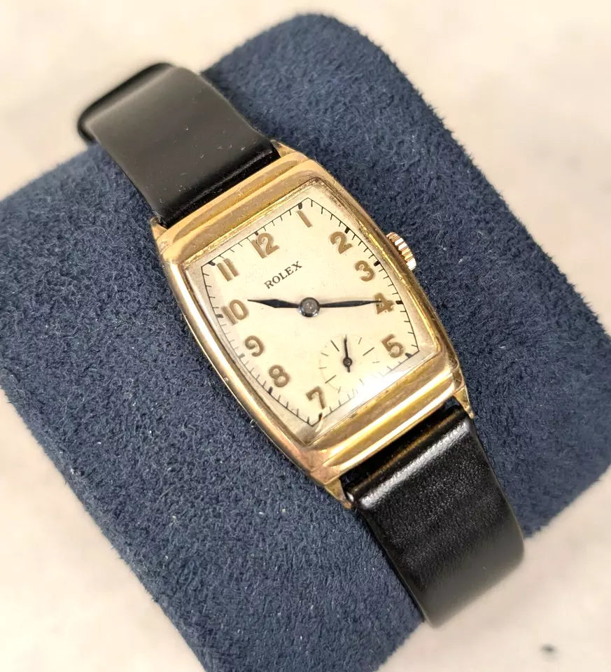 Rolex 2387 Vintage 9k Gold Late 1920's Original Dial