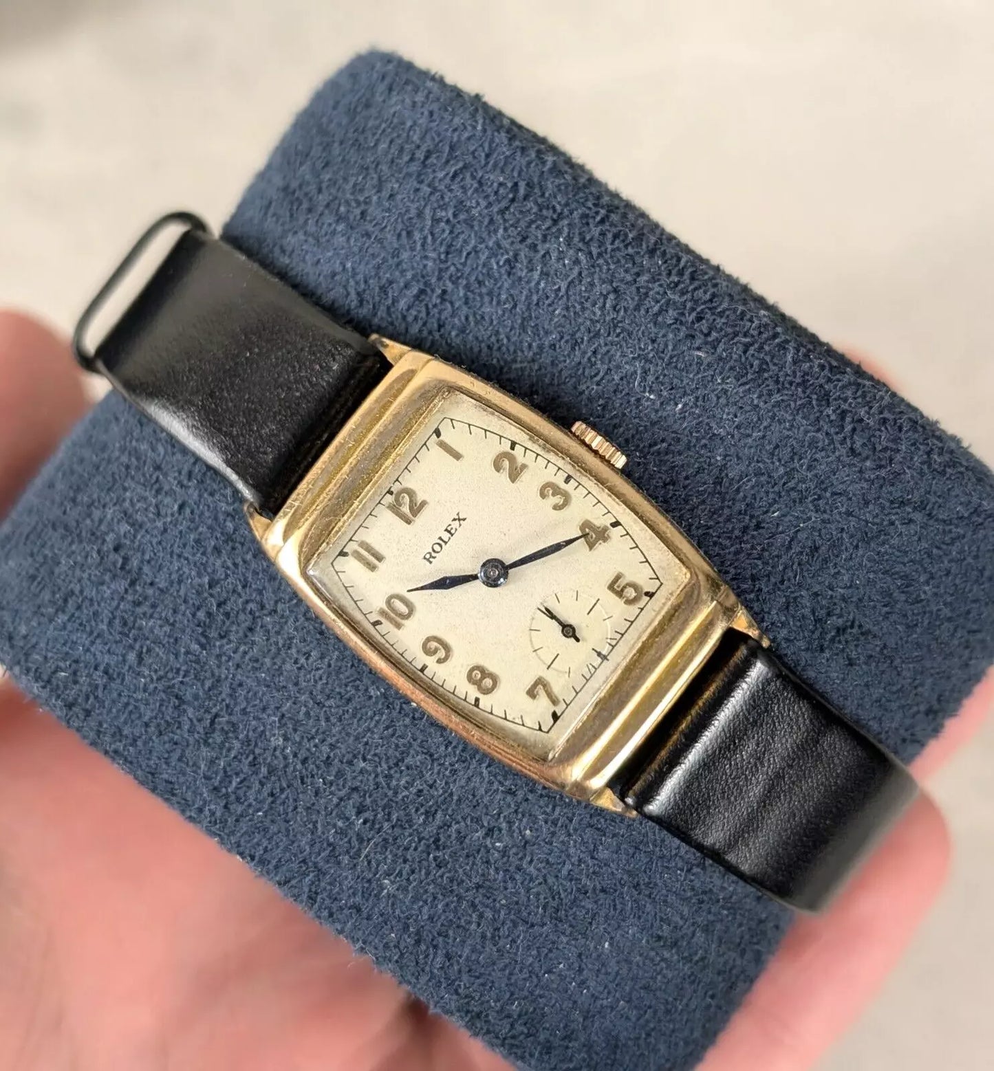 Rolex 2387 Vintage 9k Gold Late 1920's Original Dial