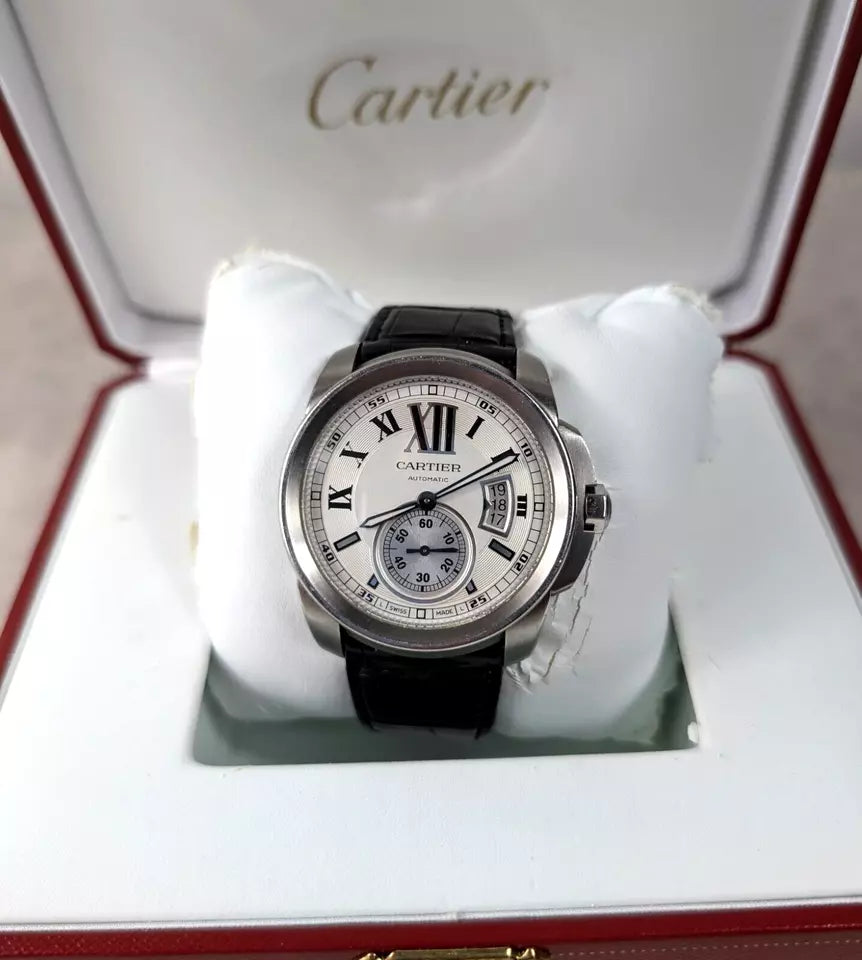 Cartier 3389 | Calibre de Cartier Automatic | Full Box and Papers Open Caseback