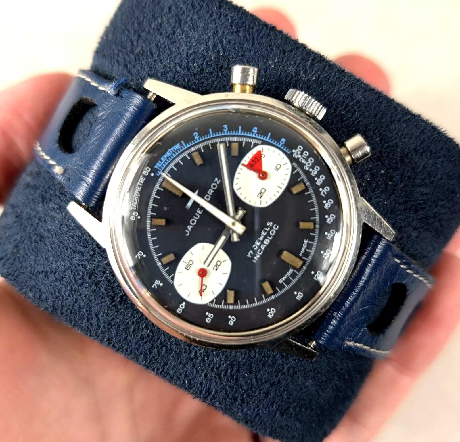 Vintage Jaquet Droz Chronograph Valjoux 7733 – Henry Cawley Watches