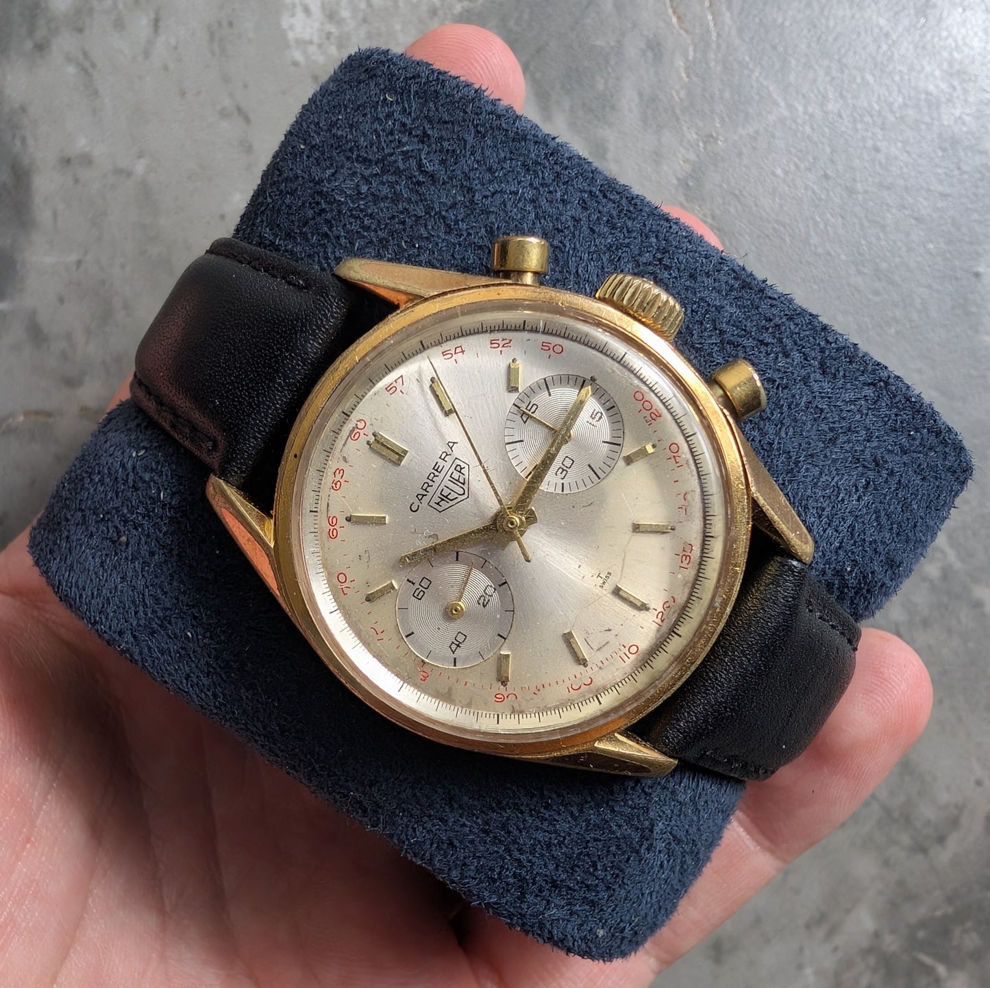 Vintage Heuer Carrera Chronograph 3648 Triple Signed and Warranted