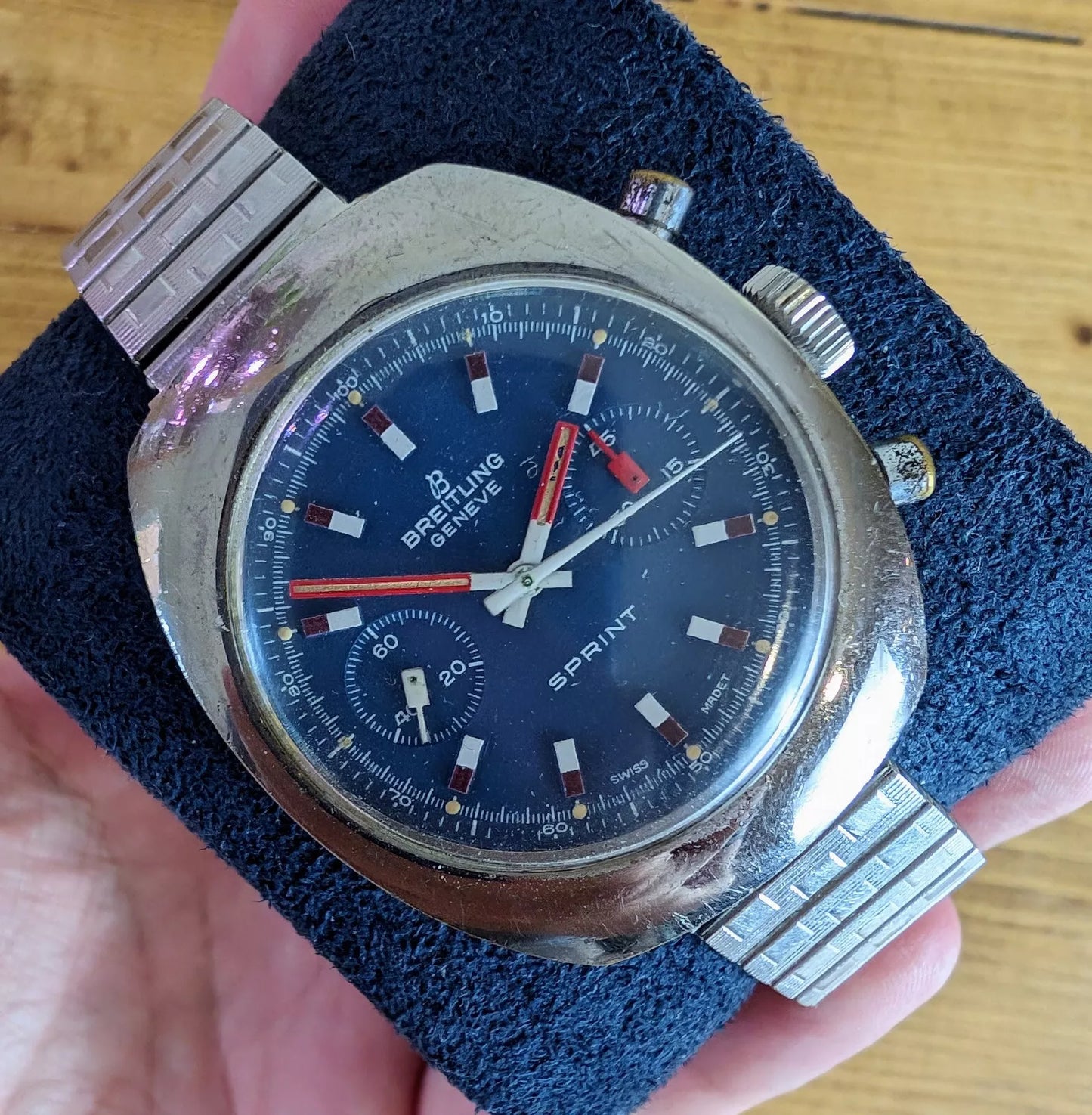 Breitling Vintage Sprint Chrono 1970’s Rare Dial Ref 2051